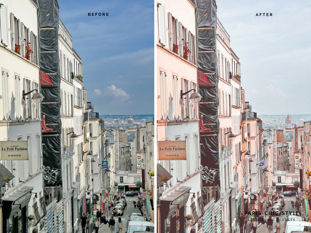 Paris France Lightroom Presets 1.1 Rose Gold Paris Chic Style Blog Travel Lifestyle Instagram Before & After 2