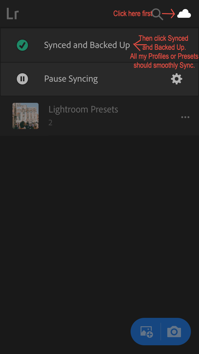 Sync Lightroom Presets & Profiles from Lightroom CC to Lightroom Mobile