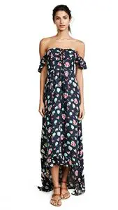 What To Wear In Morocco Marrakech Black White Pink Floral Maxi Dress Paris Chic Style 5