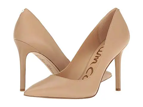 What Color Shoes To Wear With A Red Dress Nude Beige Blush Shoes Sam Edelman Hazel Paris Chic Style 7