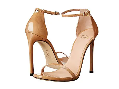 What Color Shoes To Wear With A Red Dress Nude Beige Blush Shoes Stuart Weitzman Nudist Paris Chic Style 1