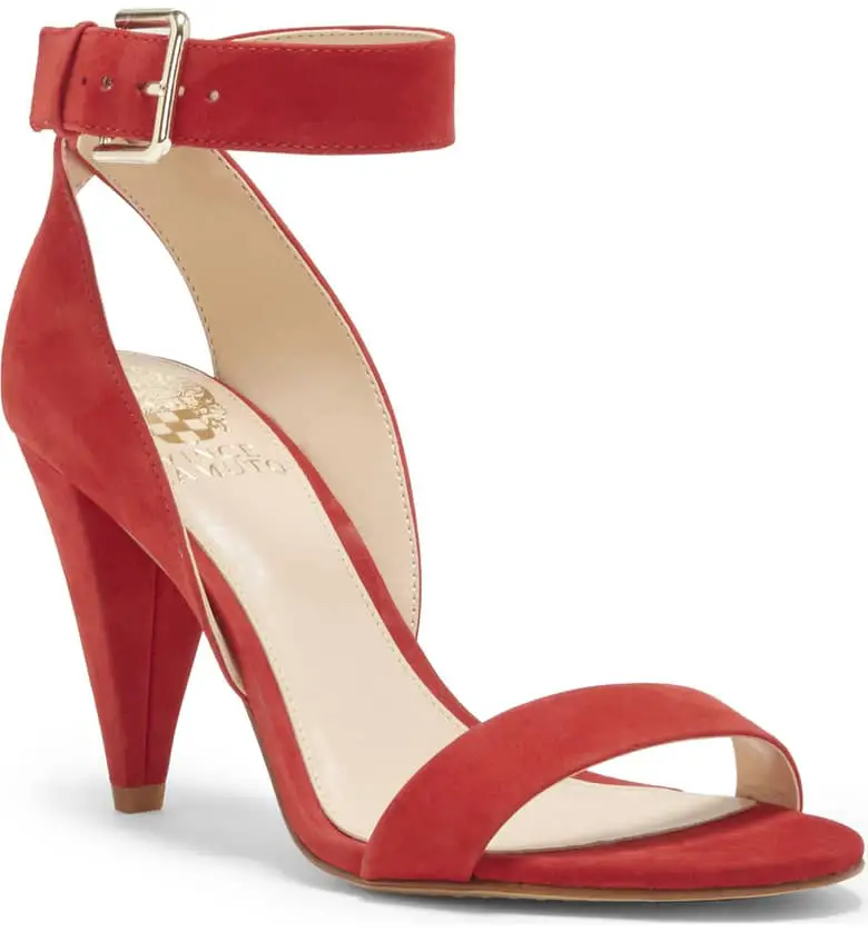 What Color Shoes To Wear With A Red Dress Red Shoes Caitriona Sandal VINCE CAMUTO Paris Chic Style 1