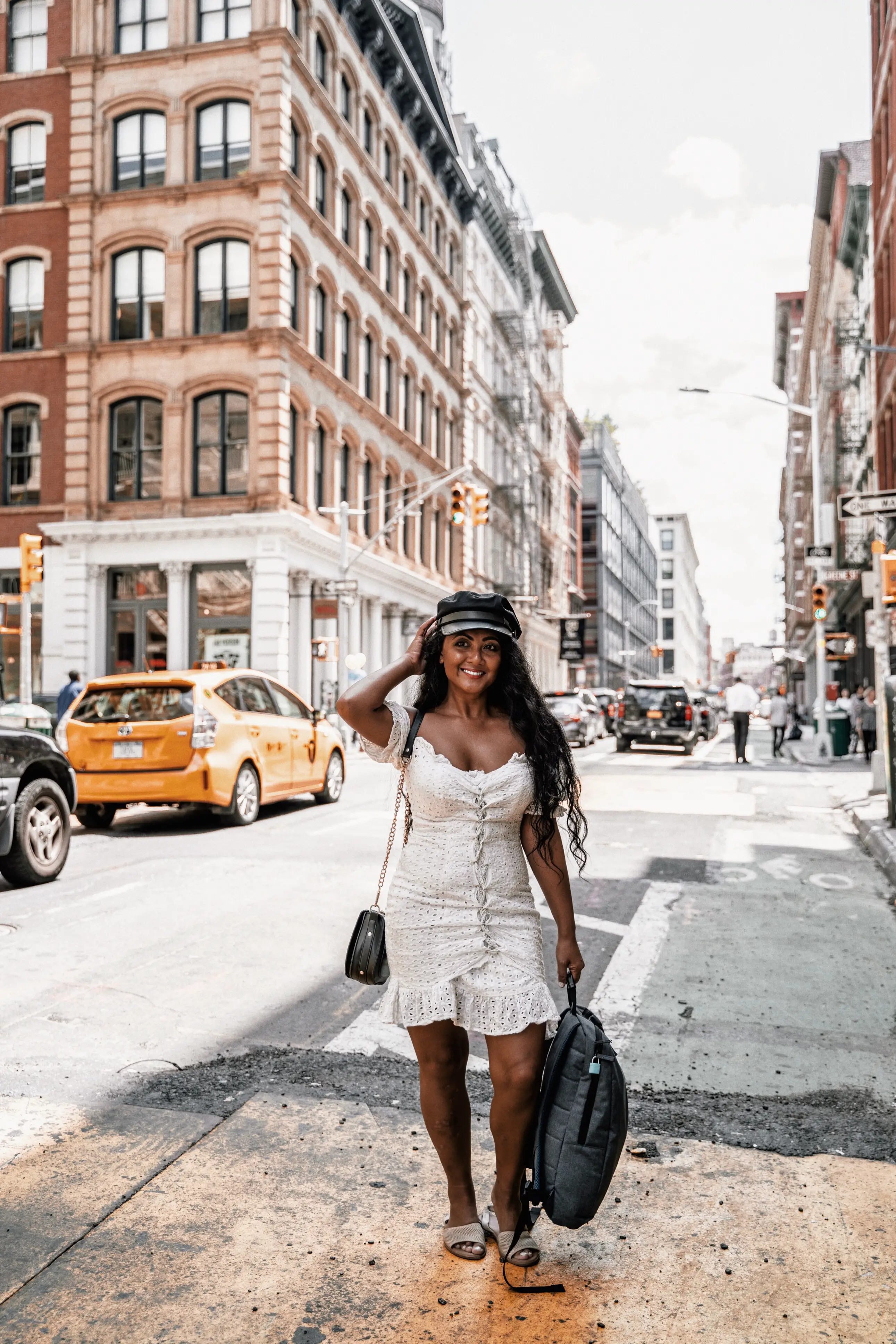 Paris Chic Style What To Wear In New York City off the shoulder white dress