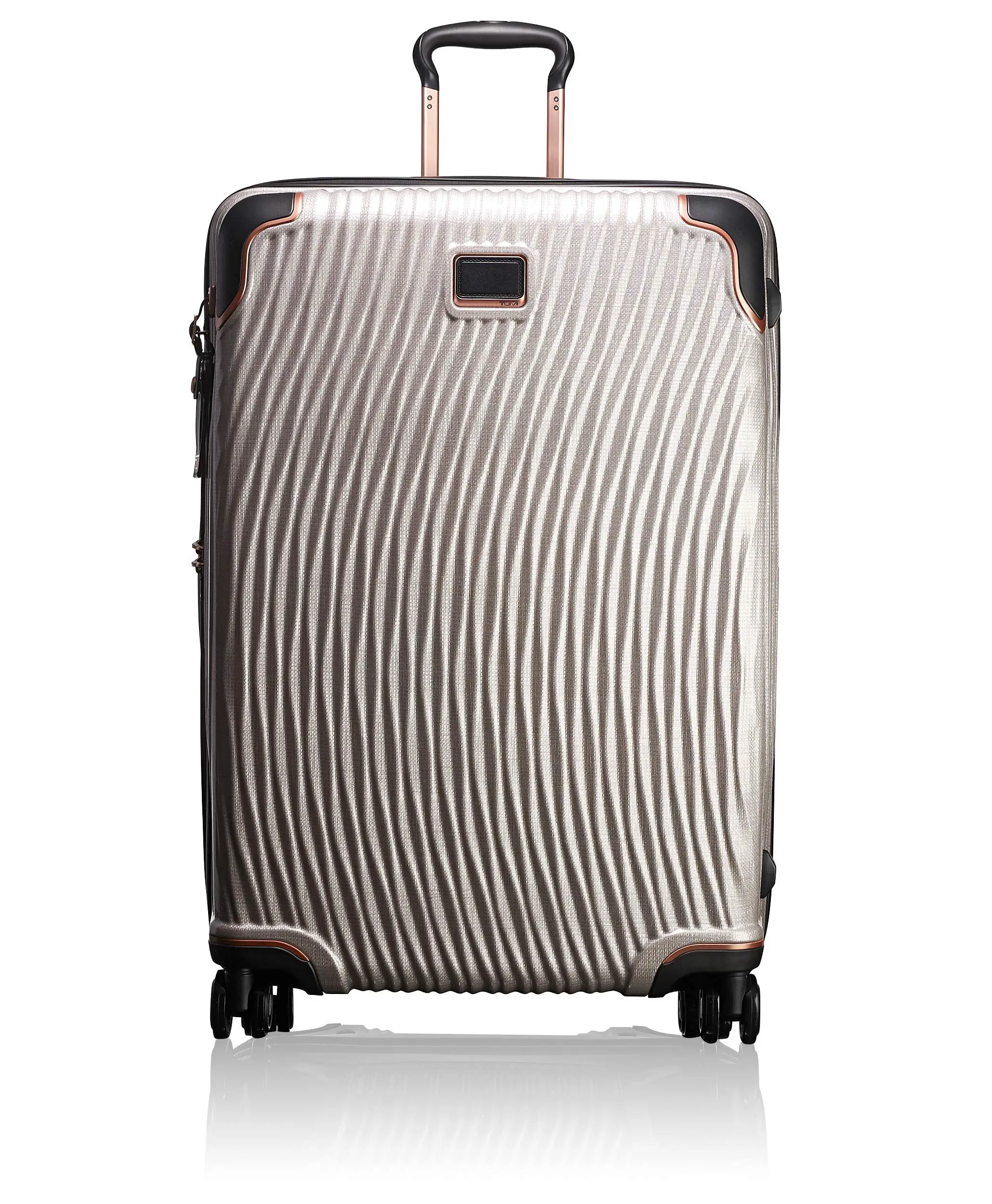 Paris Chic Style Best Travel Luggage Checked Lightweight Suitcases Four Spinner Wheels Tumi