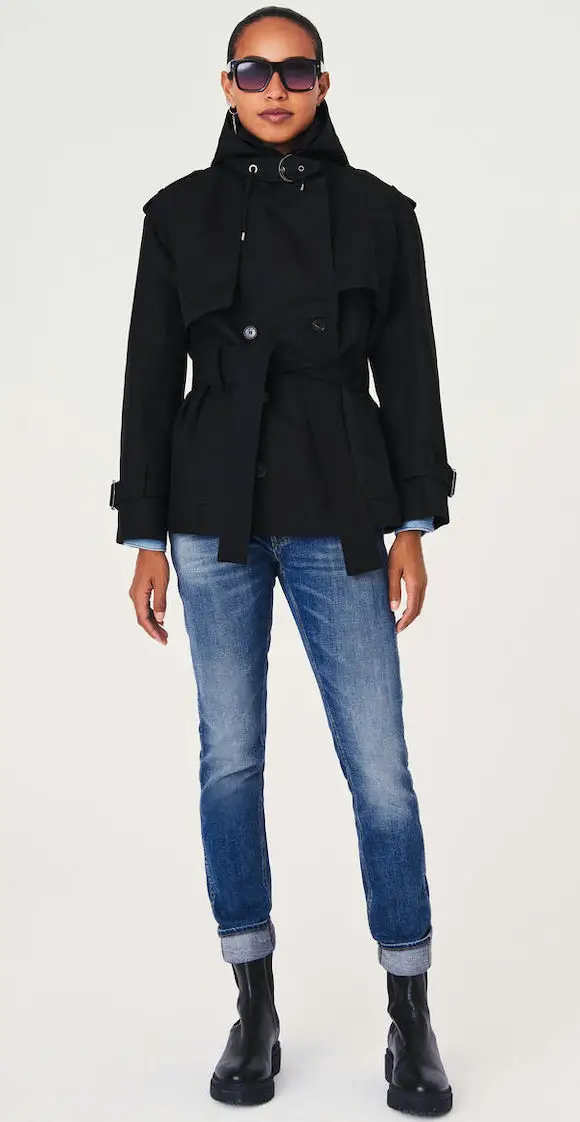 French Clothing Brand Ba&sh Parisian Style Trench Coat Jacket Paris Chic Style