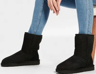 Stylish Warm Winter Boots For Women Waterproof Comfortable UGG Classic Short II Black Parisian Style Paris Chic Style