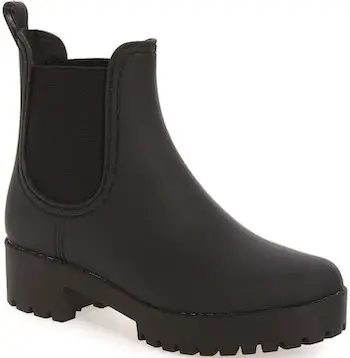 Cloudy Waterproof Chelsea Rain Boots For Women, For Travel, Walking New York Style Ankle Boots Paris Chic Style