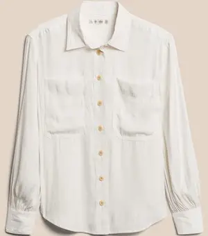 Long Sleeve Blouse Shirt For Work & Street Style Wear- Stylish Capsule Winter Wardrobe Paris Chic Style