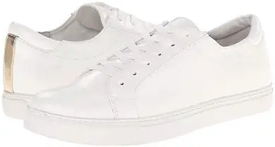 Stylish Lace Up White Sneakers- French Sneakers Kenneth Cole New York Women's Kam Sneaker Paris Chic Style